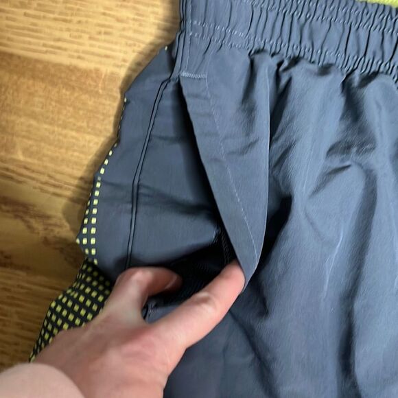 Under Armor Heat Gear Navy Blue Activewear Woven Graphic Sport Style Shorts Size - Picture 2 of 7